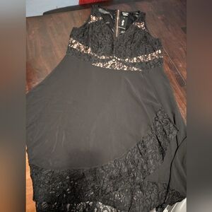 City Chic Black Lace Detail Cocktail/ Wedding Guest Dress. Women's 18 NWT